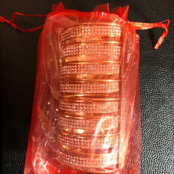 Gold Crystal Rhinestone Statement Bracelet Arm Cuff COSPLAY Nightclub 4.5" Long - Picture 9 of 9